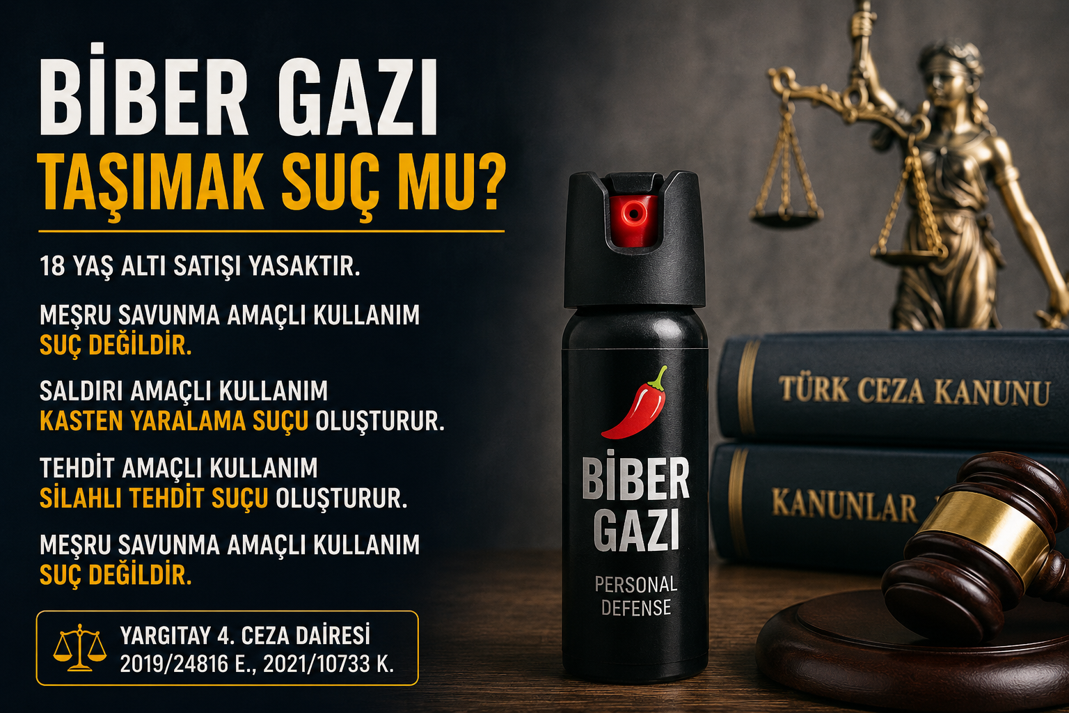 Biber Gazı Taşımak Suç mu