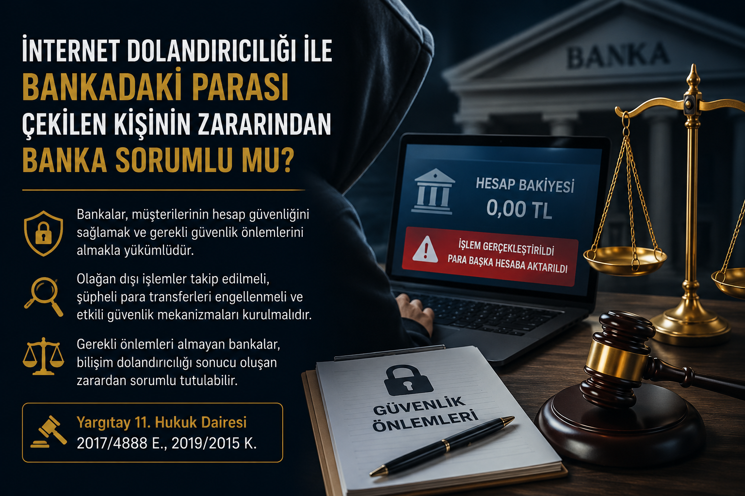 İnternet Dolandırıcılığıyla Bankadaki Parası Çekilen Kişinin Zararından Banka Sorumlu Olabilir mi